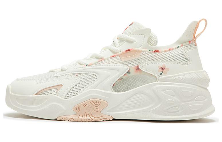 361° Peach Blossom Charm Cushioning Anti-Slip And Wear-Resistant Low-Top Casual Shoes Women's White Pink