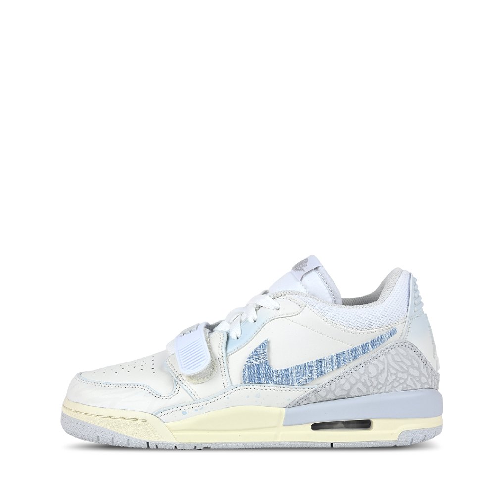 Jordan Legacy 312 Breathable Moisture-Wicking Coverage Low-Top Vintage Basketball Shoes GS White Blue Gray
