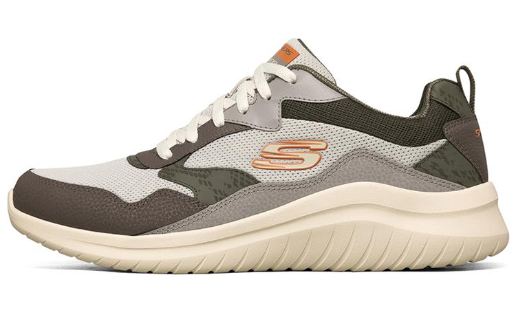 Skechers Ultra Flex 2.0 Casual Shoes Men Low-Top Taupe/Orange