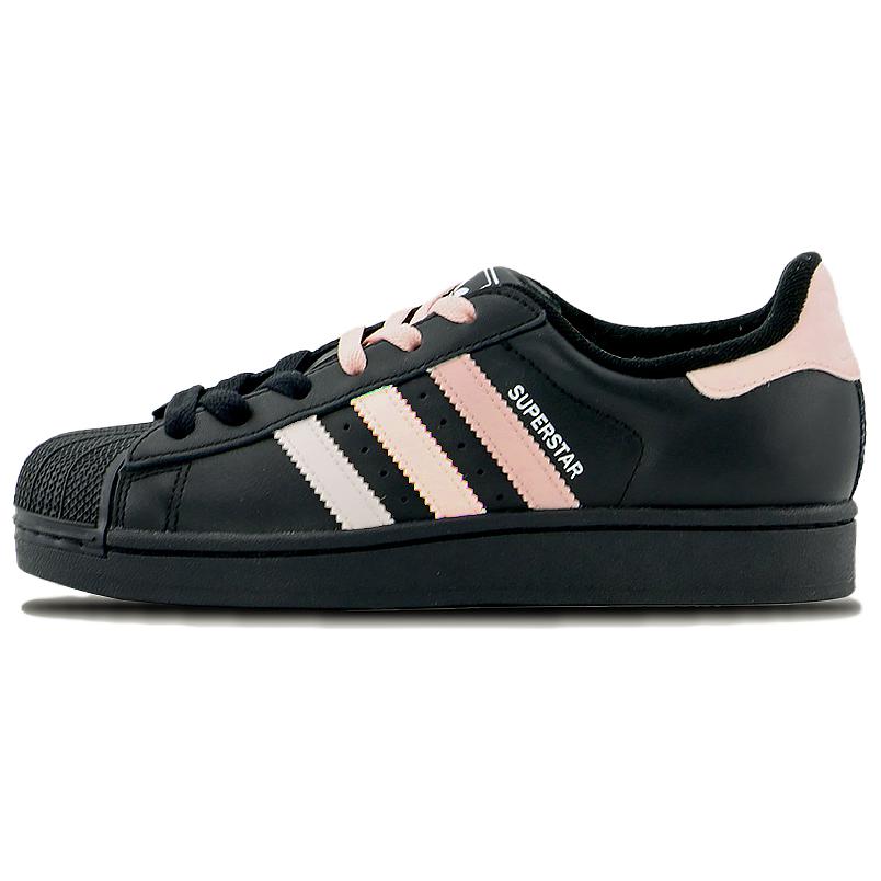 Adidas Originals SUPERSTAR Low Top Skateboard Shoes Unisex Black Pink