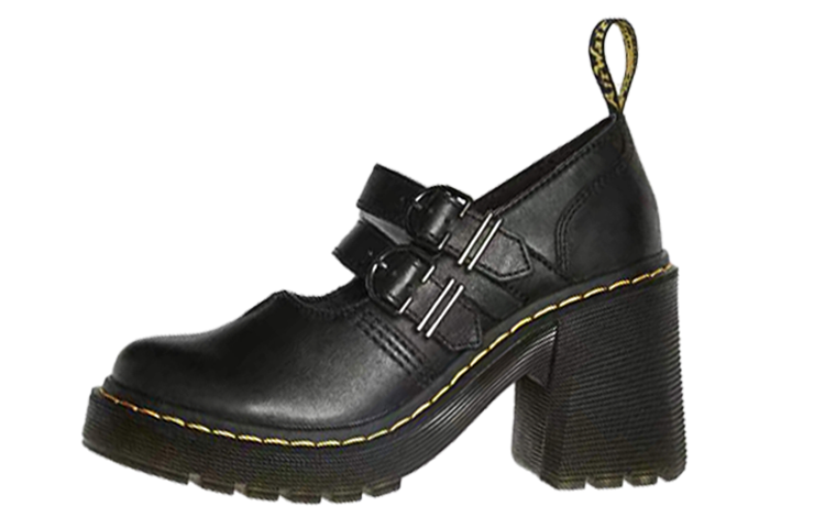 Dr.Martens Eviee Sendal Leather Heeled Shoes 'Black' Women's