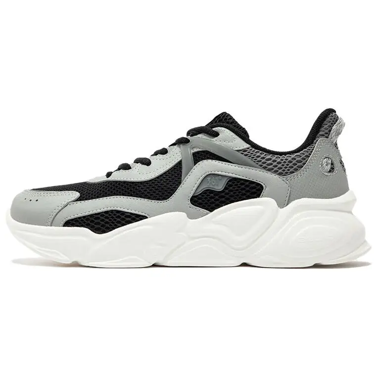 361° Abrasion Resistant Low Top Chunky Sneakers Men's Gray Black