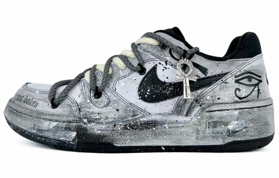 Nike Full Force Low Low-Top Skateboard Shoes Men's Gray