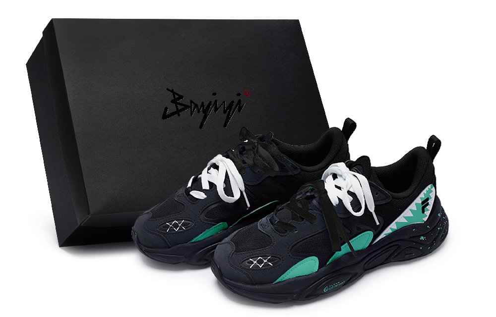FILA Mars 2 811 Manufacturing, Tide Dark Green, Special Shoe Box Low Top Casual Shoes Men's Black Green White