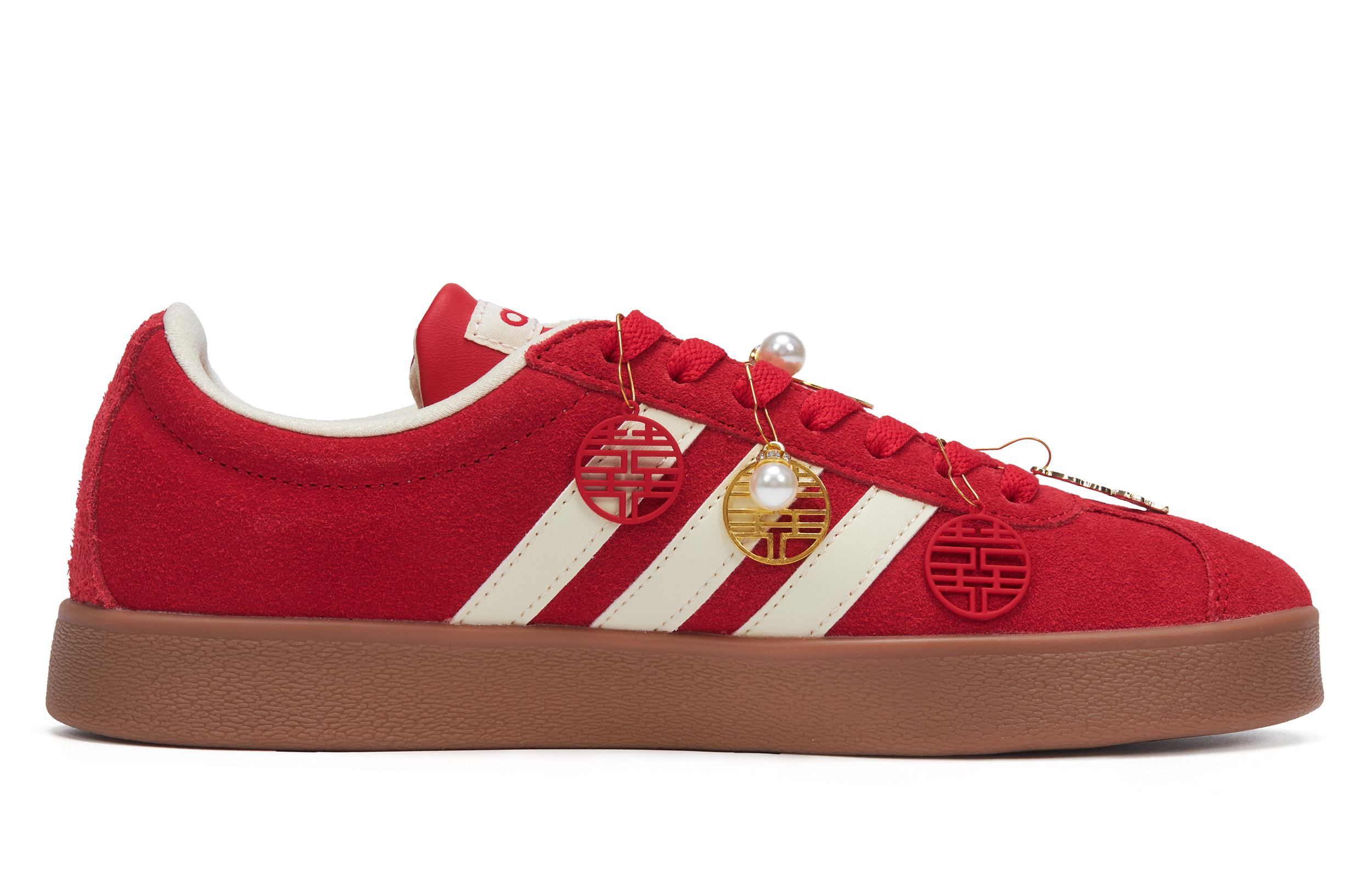 Adidas Vl Court Classic Wear resistant And Lightweight Low top Skateboard Shoes Unisex Red