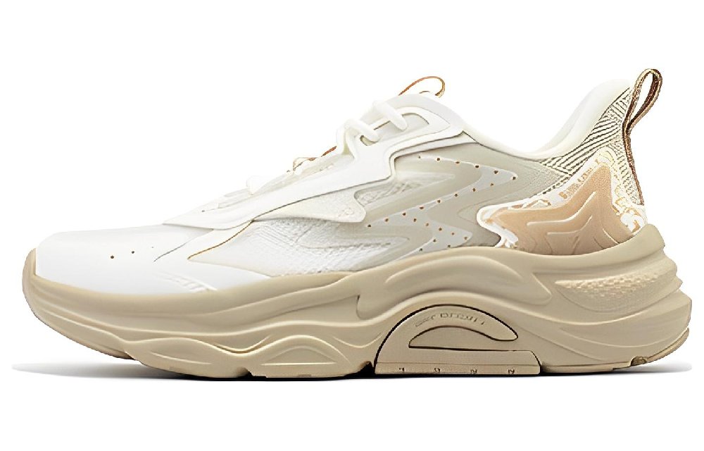 361° Lingmou SE Cushioning, Slip Resistant, And Abrasion Resistant Low Top Sports Casual Shoes Women's White Umber
