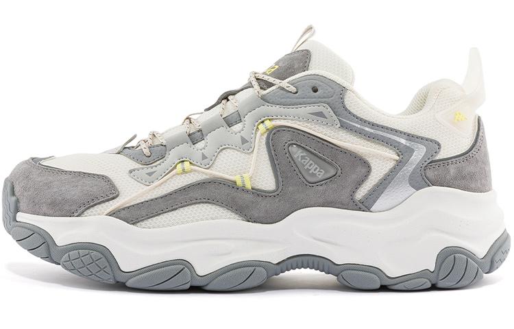Kappa Chunky Sneakers Unisex Low-Top Cool Gray/Beige Yellow
