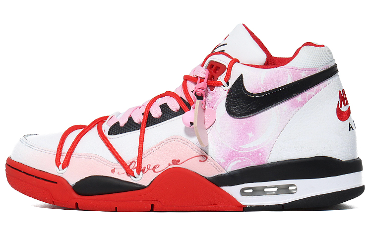 Nike Flight Legacy Mid-Top Vintage Basketball Shoes Unisex Red White