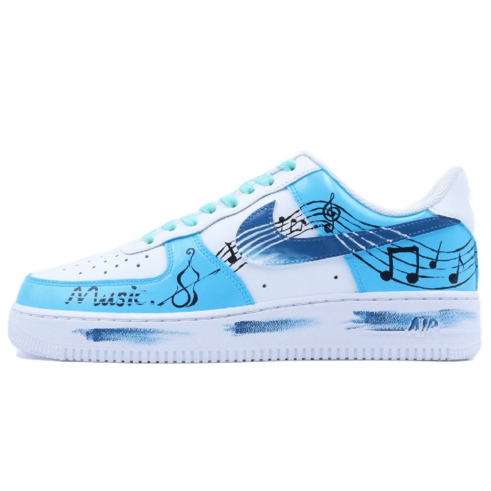 Nike Air Force 1 Wear-resistant And Lightweight Low-Top Skateboard Shoes Unisex Blue White