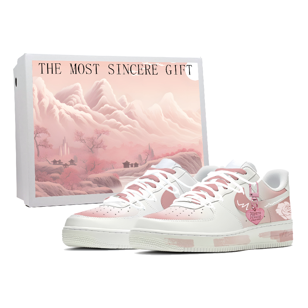 Nike Air Force 1 Wear-Resistant Low-Top Skateboard Shoes Unisex Pink