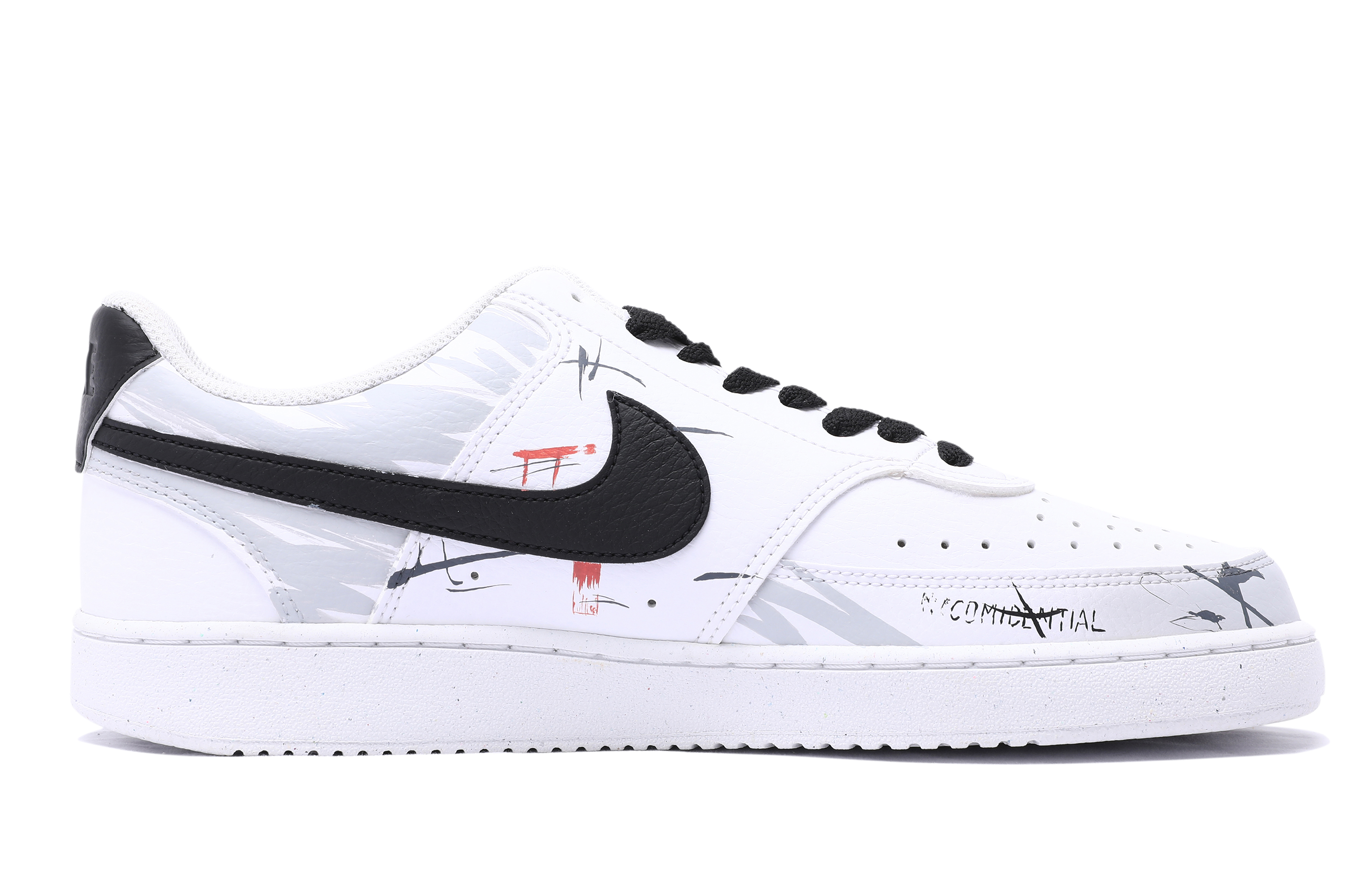 Nike Court Vision 1 Skateboard Shoes Men Low-Top White/Black/Gray купить в интернет-магазине Yoocart с быстрой доставкой по России.