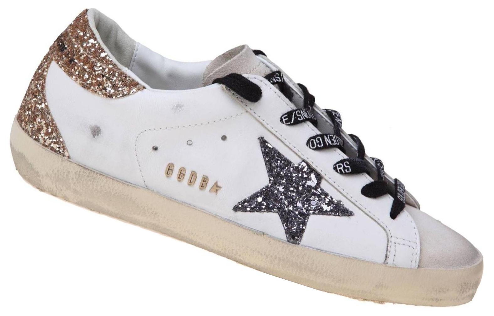 Golden Goose Super Star White Silver Gold Glitter Women's купить в интернет-магазине Yoocart с быстрой доставкой по России.