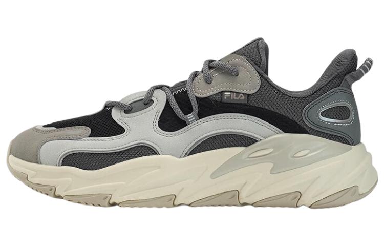 FILA WAVE Anti-Slip Wear-Resistant Low-Top Running Shoes Men's Black Gray