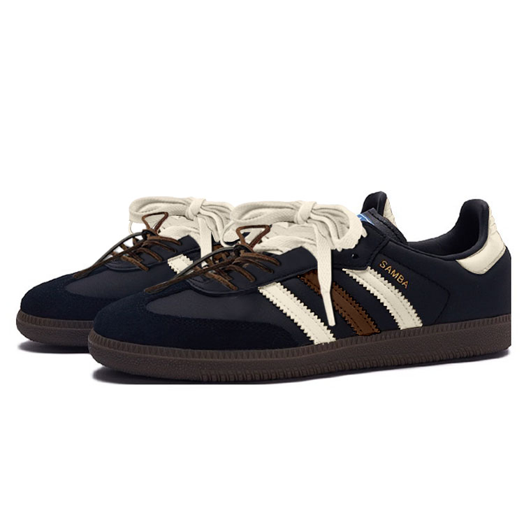 Adidas Originals SAMBA OG Slip Resistant Low Top Skateboard Shoes Unisex Beige Black купить в интернет-магазине Yoocart с быстрой доставкой по России.