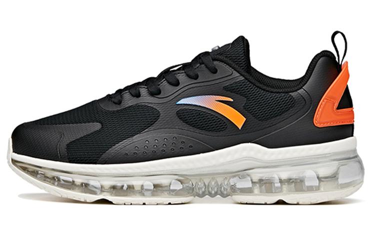 Anta Cushioning, Slip Resistant, Abrasion Resistant, Breathable Low Top Running Shoes Men's Black Orange