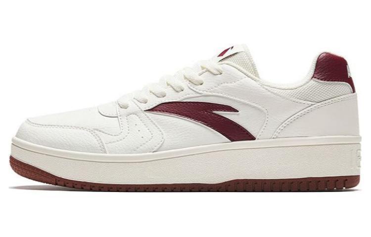 Anta Wear-Resistant Height Increasing Low-Top Skateboard Shoes Men's Red White