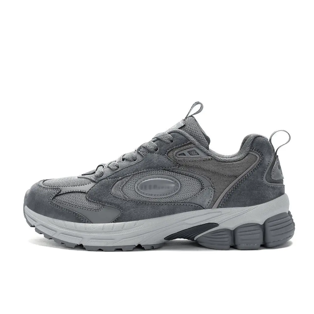 JEEP SPIRIT Abrasion Resistant, Breathable, Lightweight Low top Running Shoes Men's Volcanic Gray