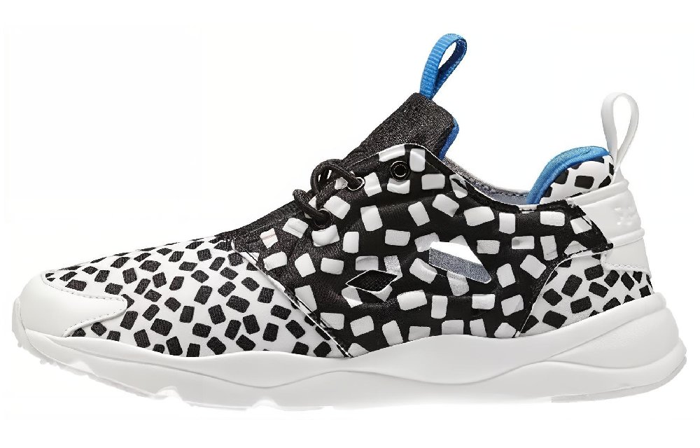 Reebok Furylite Anti-Slip Wear-Resistant Low-Top Casual Running Shoes Women's White Black Blue