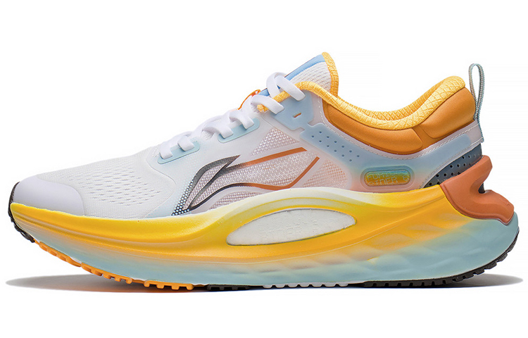 LiNing Support Reflective Low-Top Running Shoes Men's Blue Orange