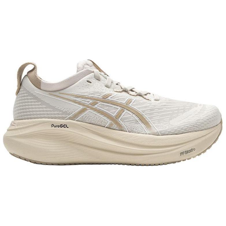 Asics GEL NIMBUS 27 Anti Slip Wear Resistant Low Top Running Shoes Women's Brown Gray