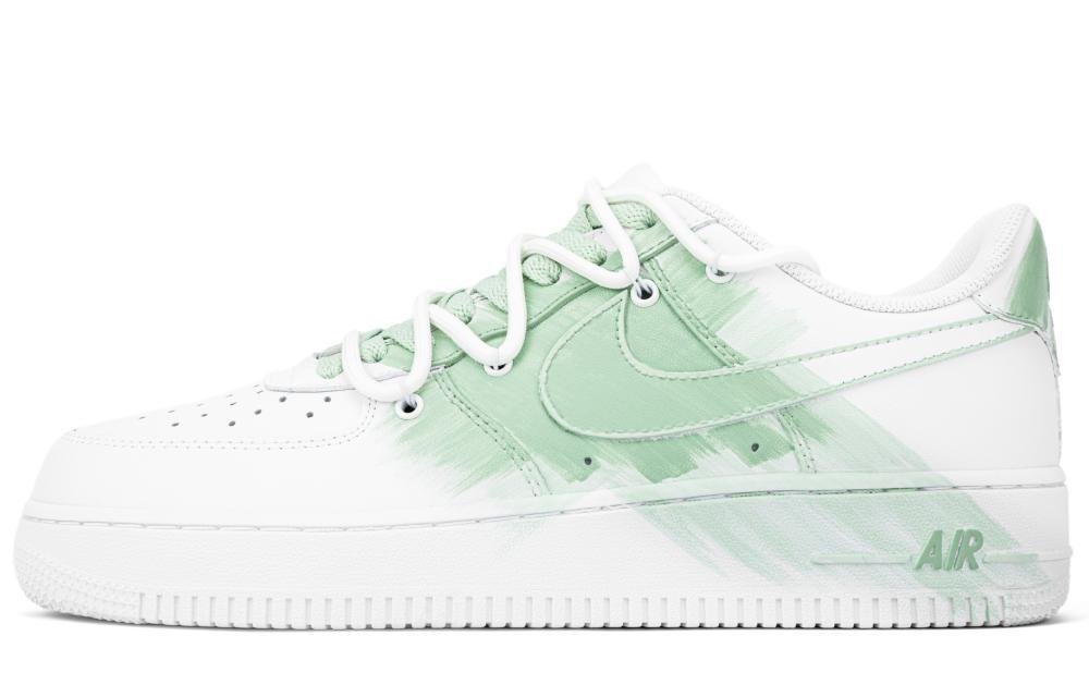 Nike Air Force 1 Slip Resistant, Abrasion Resistant, Lightweight Low Top Skateboard Shoes Women's White Green