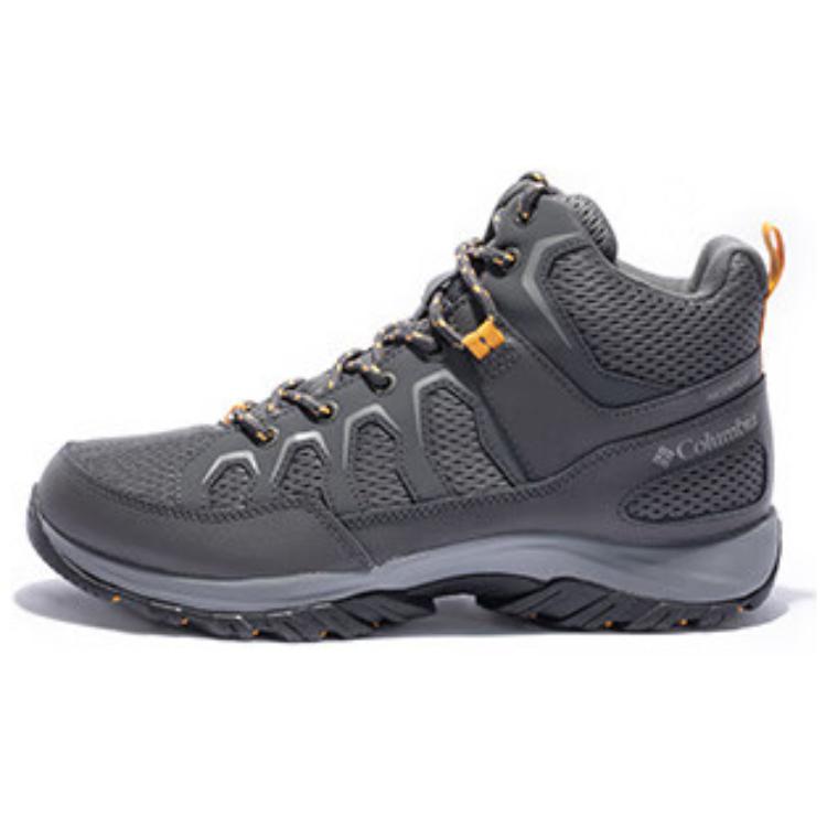 Columbia Anti-Slip Wear-Resistant Mid-Top Trekking Shoes Men's Gray