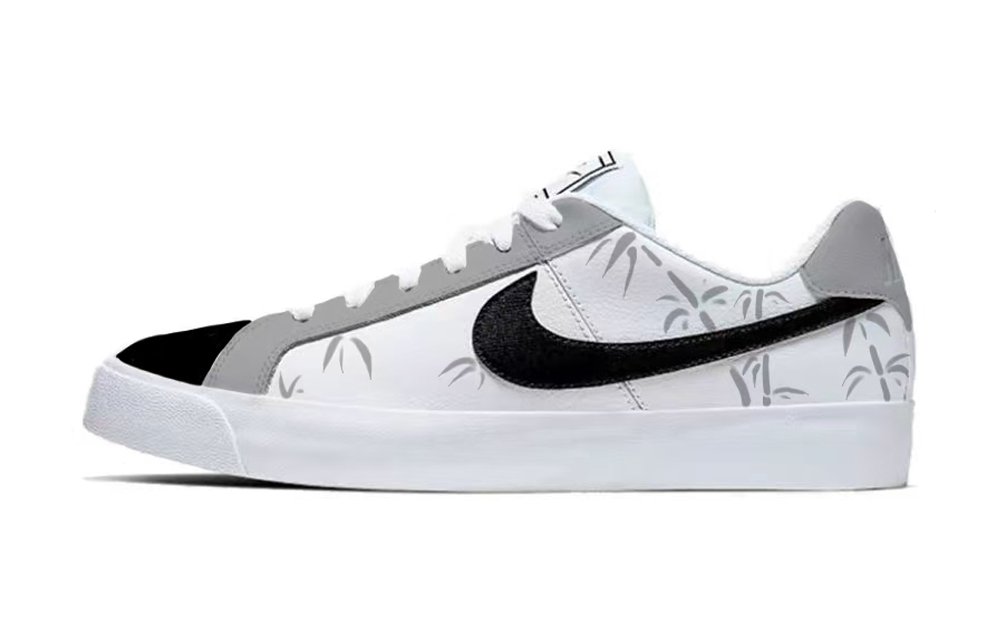 Nike Court Royale Slip-Resistant Low-Top Skateboard Shoes Unisex Black White Gray