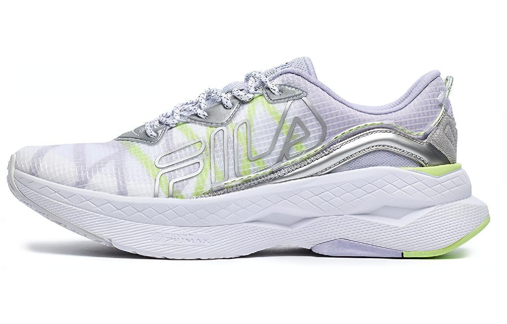 FILA Cyber Cushioned Anti-Slip And Wear-Resistant Lightweight Low-Top Casual Shoes Women's White Blue