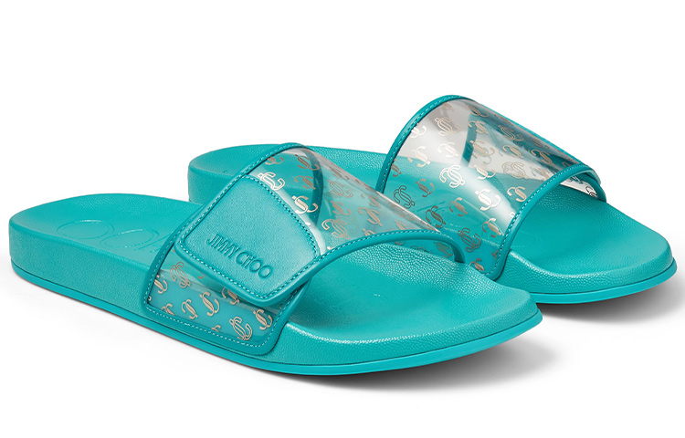 Jimmy Choo Slide Slippers Women's Blue