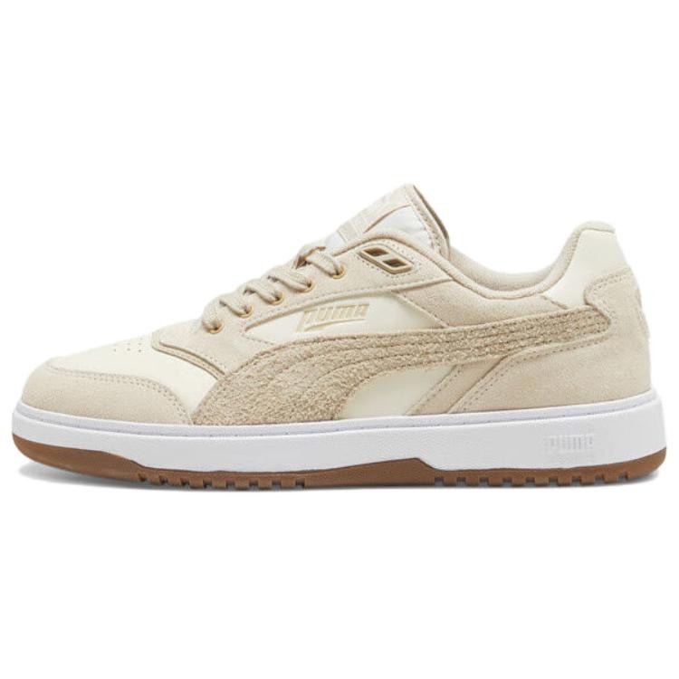 PUMA Doublecourt Wear-Resistant Low-Top Skateboard Shoes Unisex Light Yellow