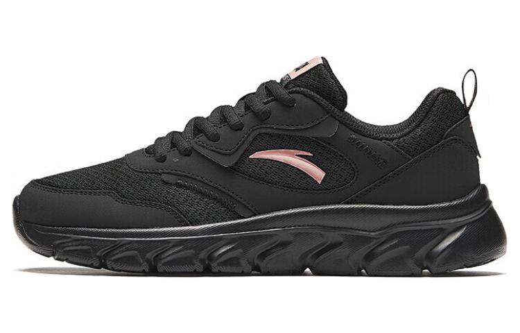 Anta Cushioning, Wear Resistant Low Top Running Shoes Women's Black Rose Gold