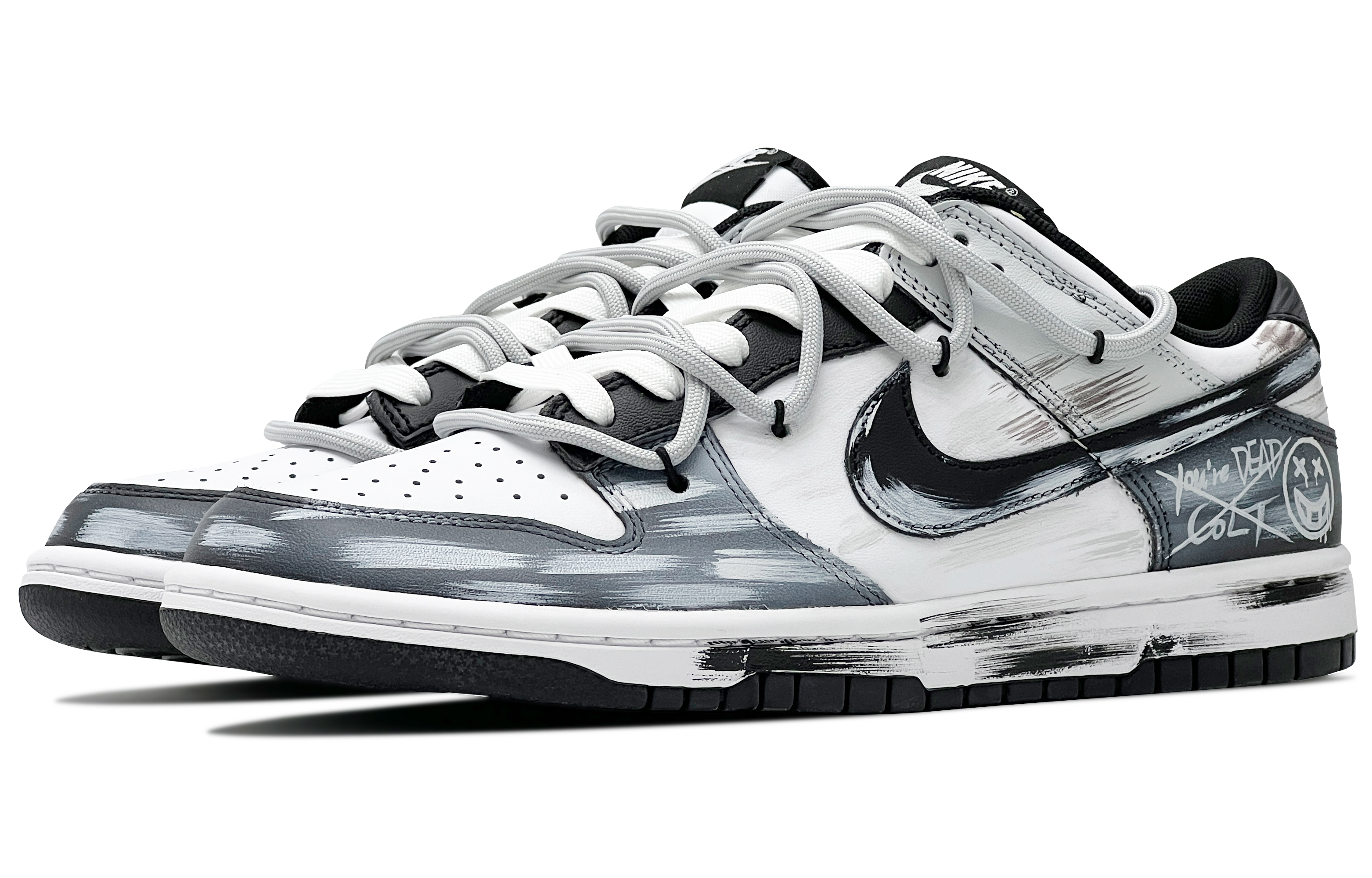 Nike Dunk Anti-Slip Wear-Resistant Low-Top Skateboard Shoes Unisex Black White Gray купить в интернет-магазине Yoocart с быстрой доставкой по России.