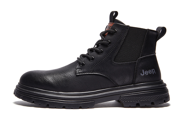 Jeep Abrasion-Resistant Short Outdoor Boots Men's Black