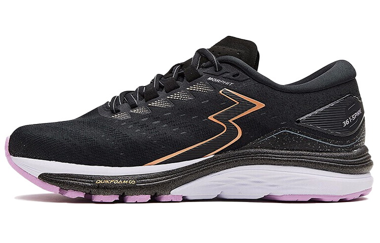 361° Slip Resistant, Breathable, Lightweight Low Top Running Shoes Women's Obsidian Black