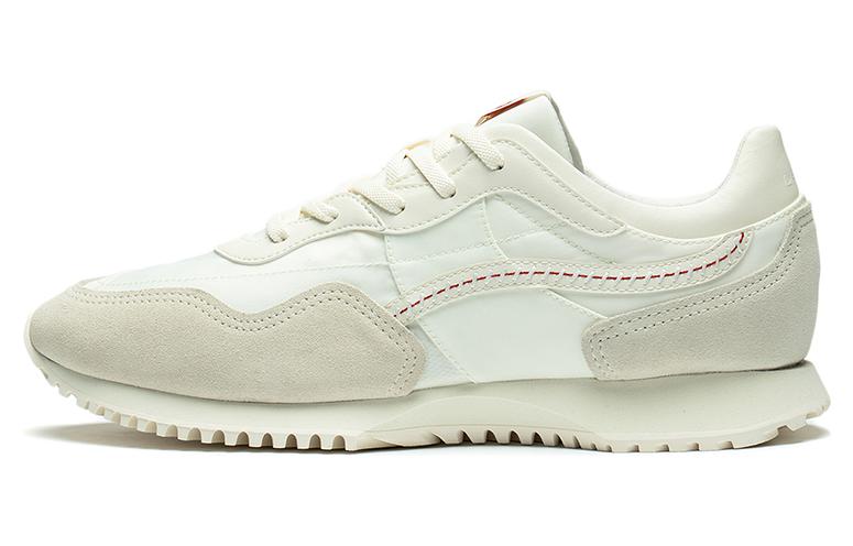LiNing CF Linen Woven Durable Breathable Low-Top Sports Casual Shoes Women's Cream White