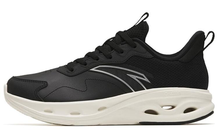 Anta Cushioned Wear-Resistant Lightweight Low-Top Casual Running Shoes Women's Bright Black White