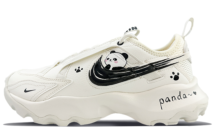 Nike TC 7900 Cushioning Anti-Slip Wear-Resistant Breathable Height Increasing Low-Top Casual Shoes Women's Black White