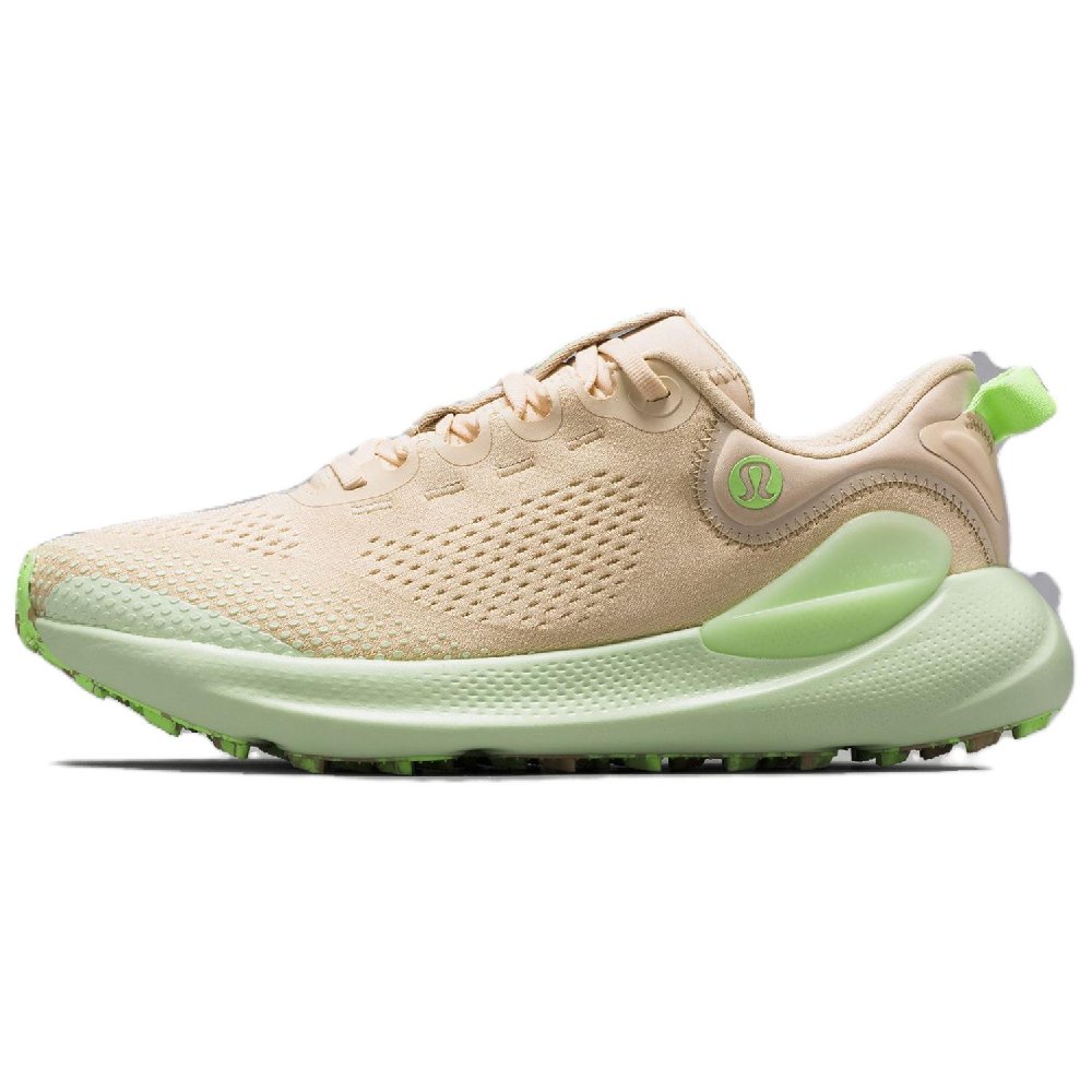 Lululemon Beyondfeel Trail Running Shoes Women's Low Top Light Linen/Light Avocado/Frozen Green