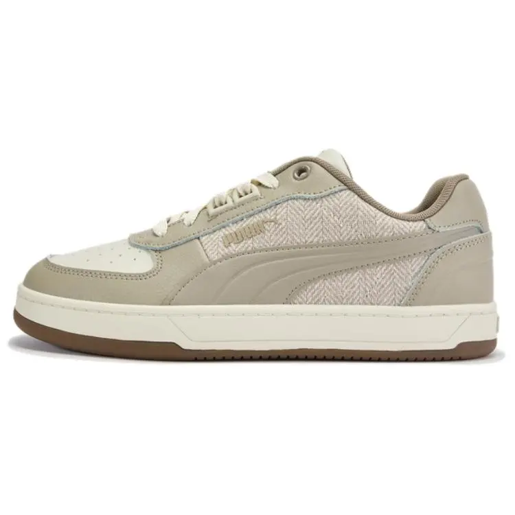 PUMA Caven 2.0 Breathable Low top Skateboard Shoes Unisex White Light Brown