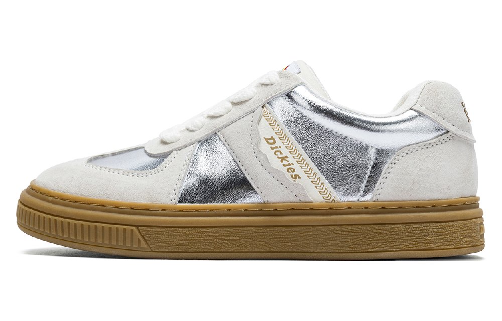 Dickies Low-Top Skateboard Shoes Women's Beige Silver