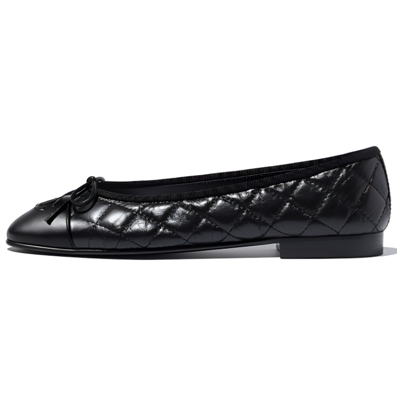 CHANEL Flat Shoes Women's Black