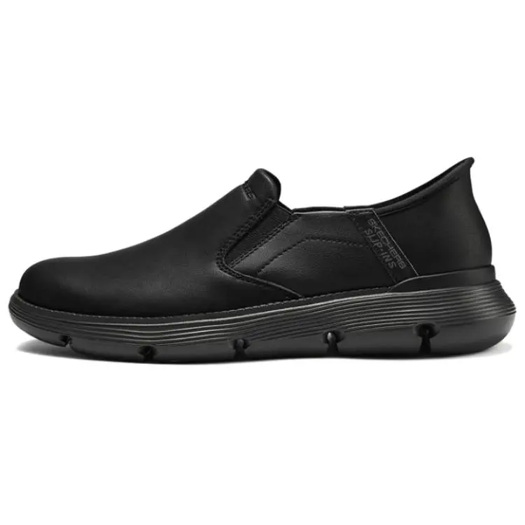 Skechers Cushioning Abrasion Resistant Lightweight Low top Casual Shoes Men's Black
