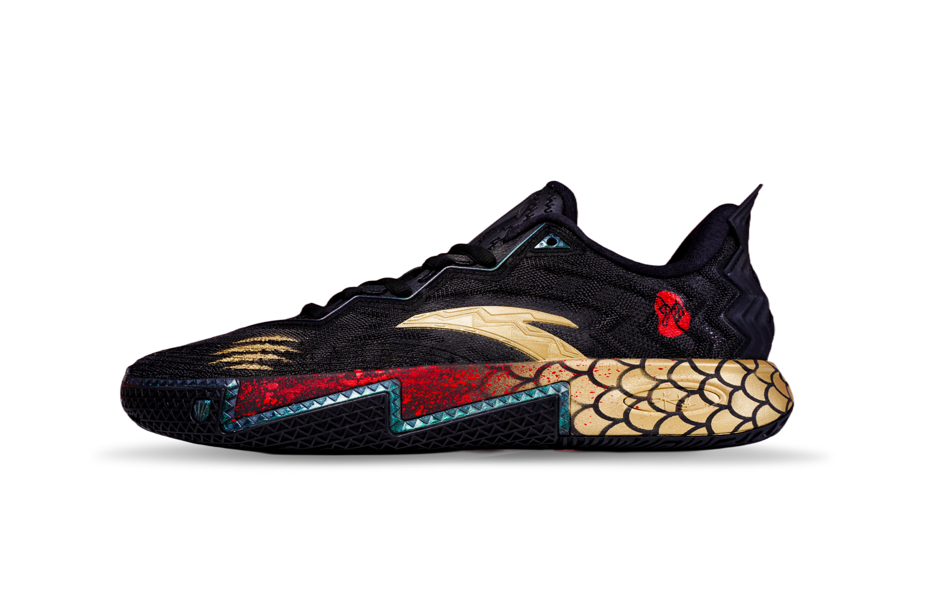 Anta KAI 2 Cushioning, Abrasion Resistant, And Resilient Properties Low top Basketball Shoes Men's Black Gold