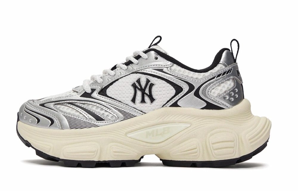 MLB Winner Chunky Sneakers Unisex Low Top Silver Gray