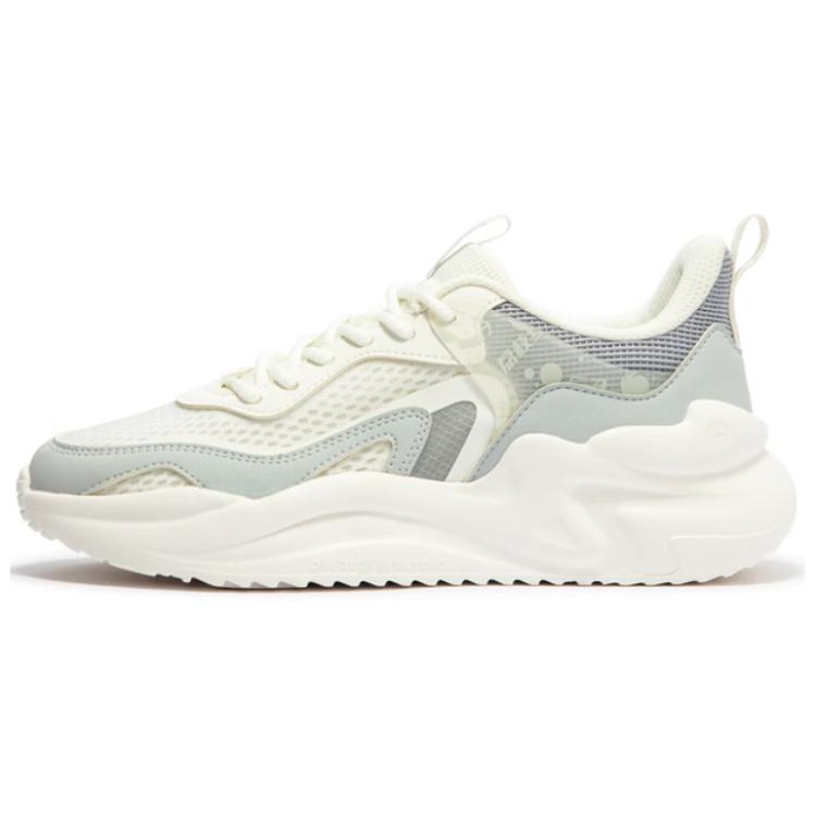 361° Cushioned Slip-Resistant Low-Top Casual Shoes Women's Gray White
