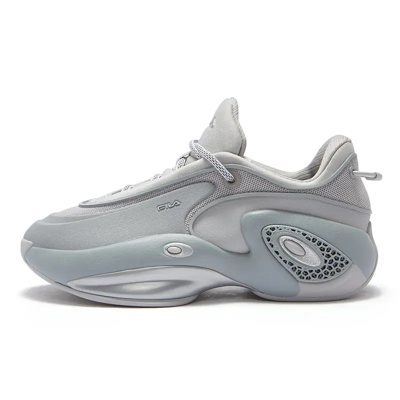 FILA FUSION Abrasion Resistant Low Top Basketball Shoes Women's Silverware Gray