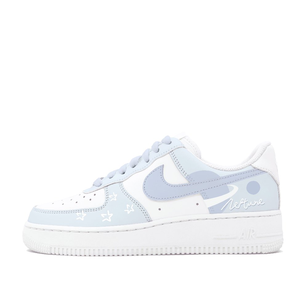 Nike Air Force 1 Neptune Abrasion Resistant Low Top Skateboard Shoes Unisex Light Blue