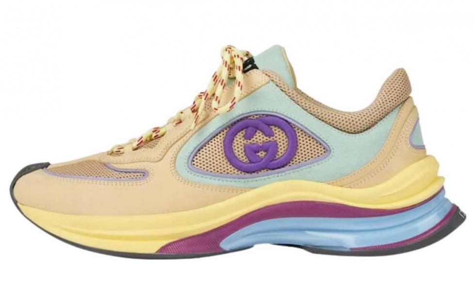 GUCCI RUN Low-Top Casual Shoes Women's Yellow