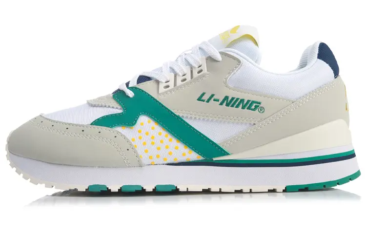 LiNing 001 Origin Slip Resistant Abrasion Resistant Low top Casual Shoes Men's White Green