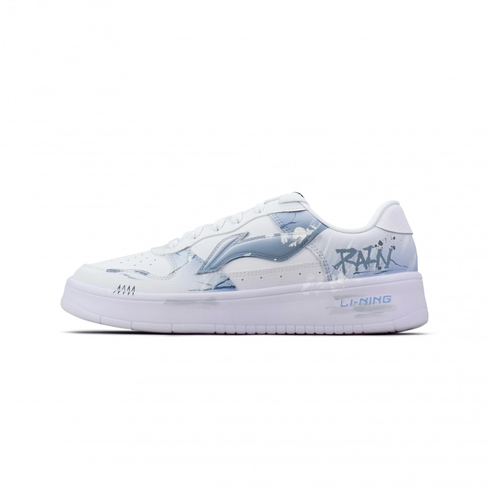 LiNing Pontoon Boats Anti Slip And Wear Resistant Height Increasing Low top Skateboard Shoes Men's Light Blue
